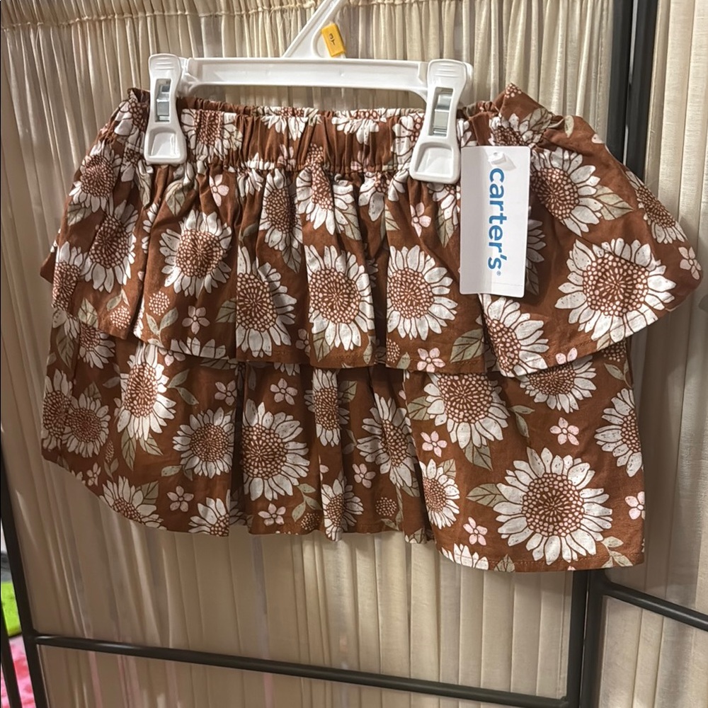 NWT Carter's Sunflower Brown Skirt SZ-3T